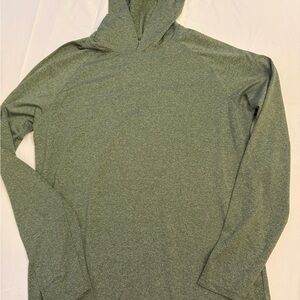 Men’s Olive Green Long-Sleeve Hooded Tee